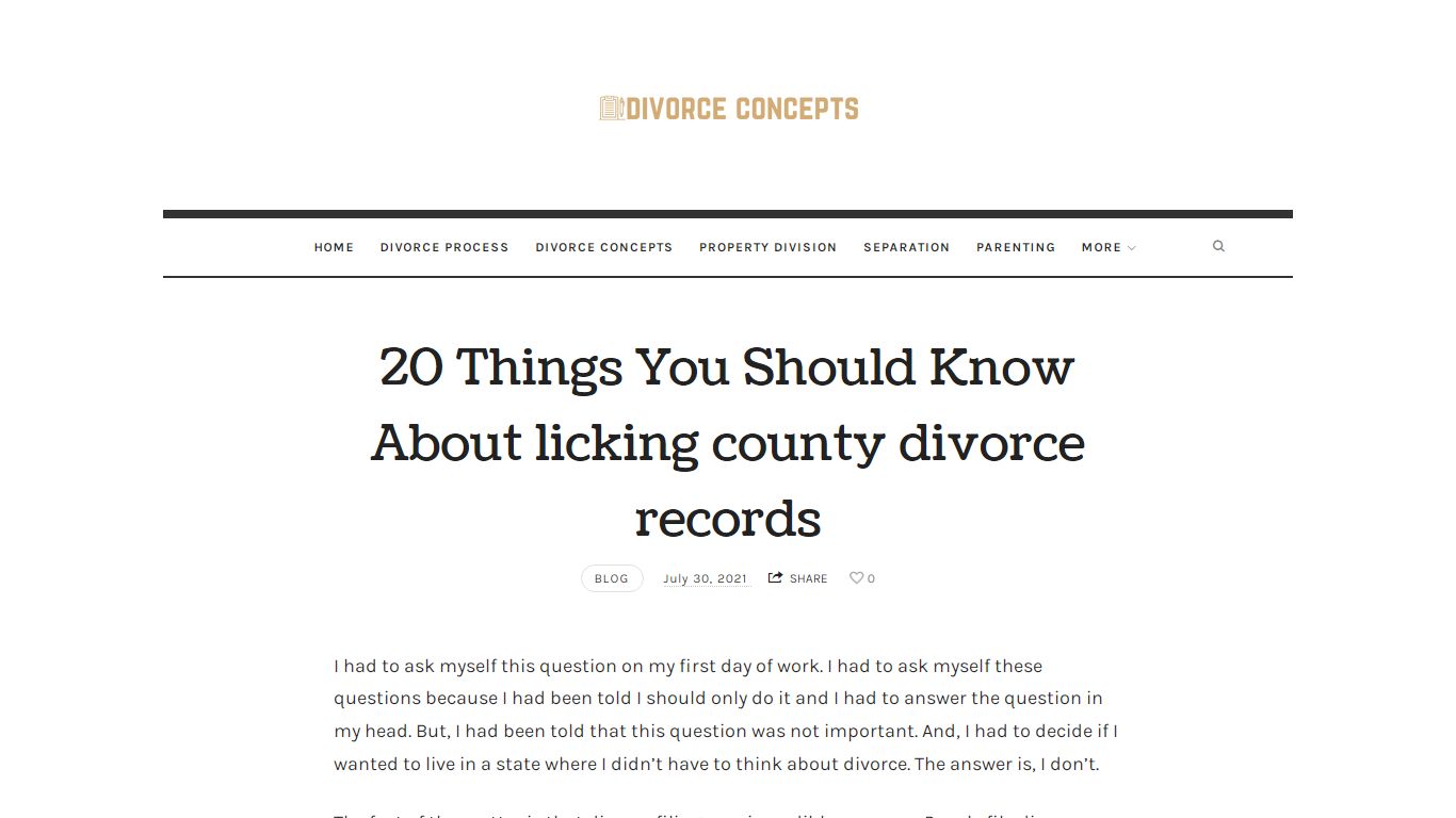 20 Things You Should Know About licking county divorce records